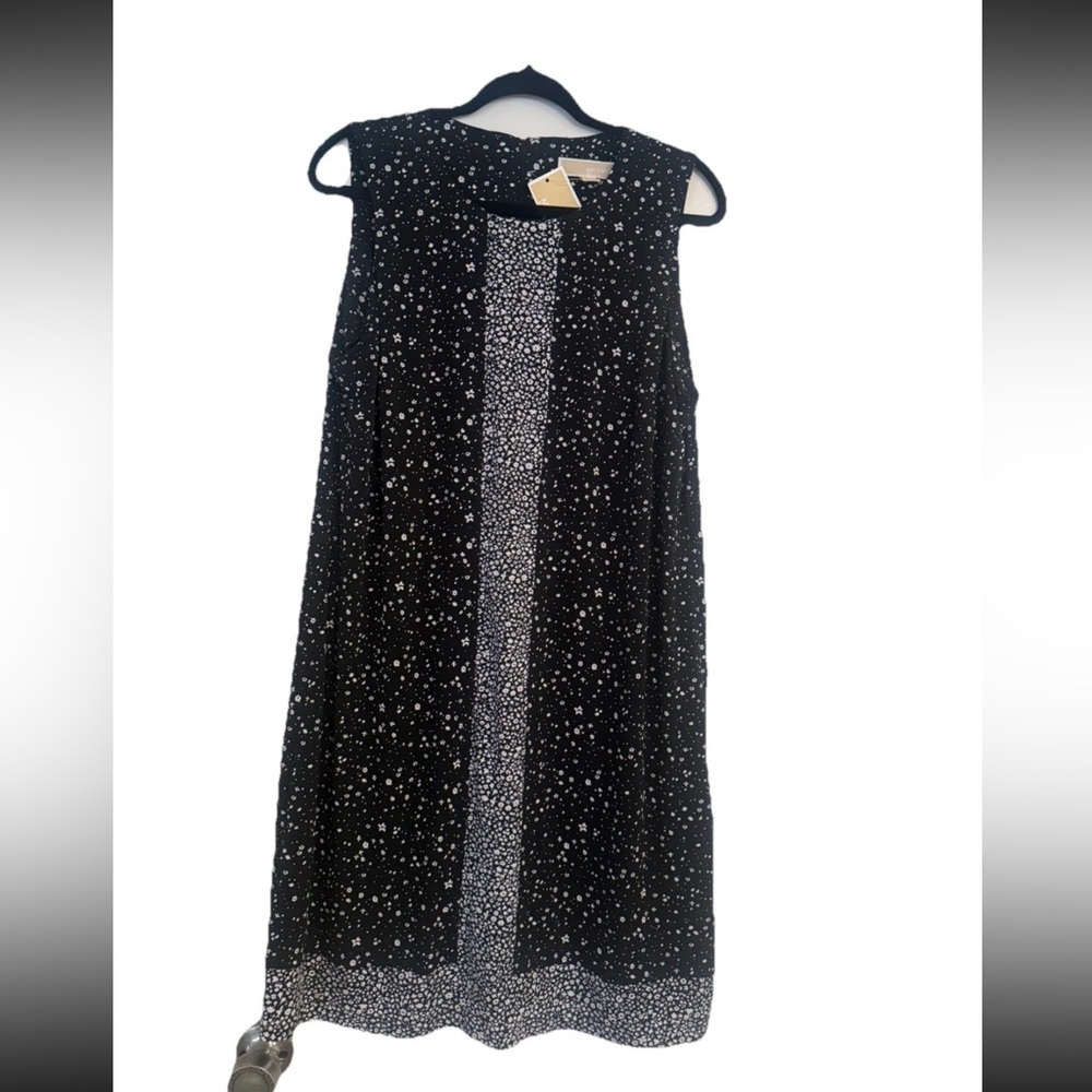 Michael Kors Black and White Floral Swing Dress Sz XL NWT
